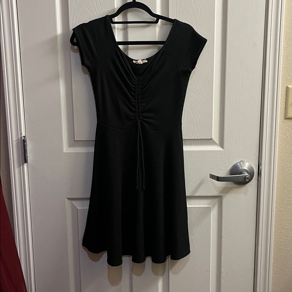 fit and flare ruched dress